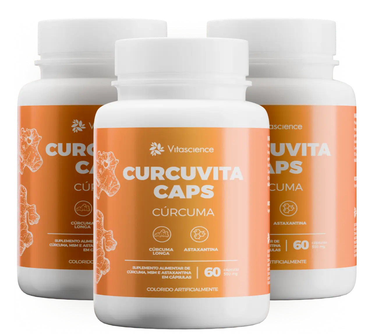 3 Potes Fórmula Curcutiva