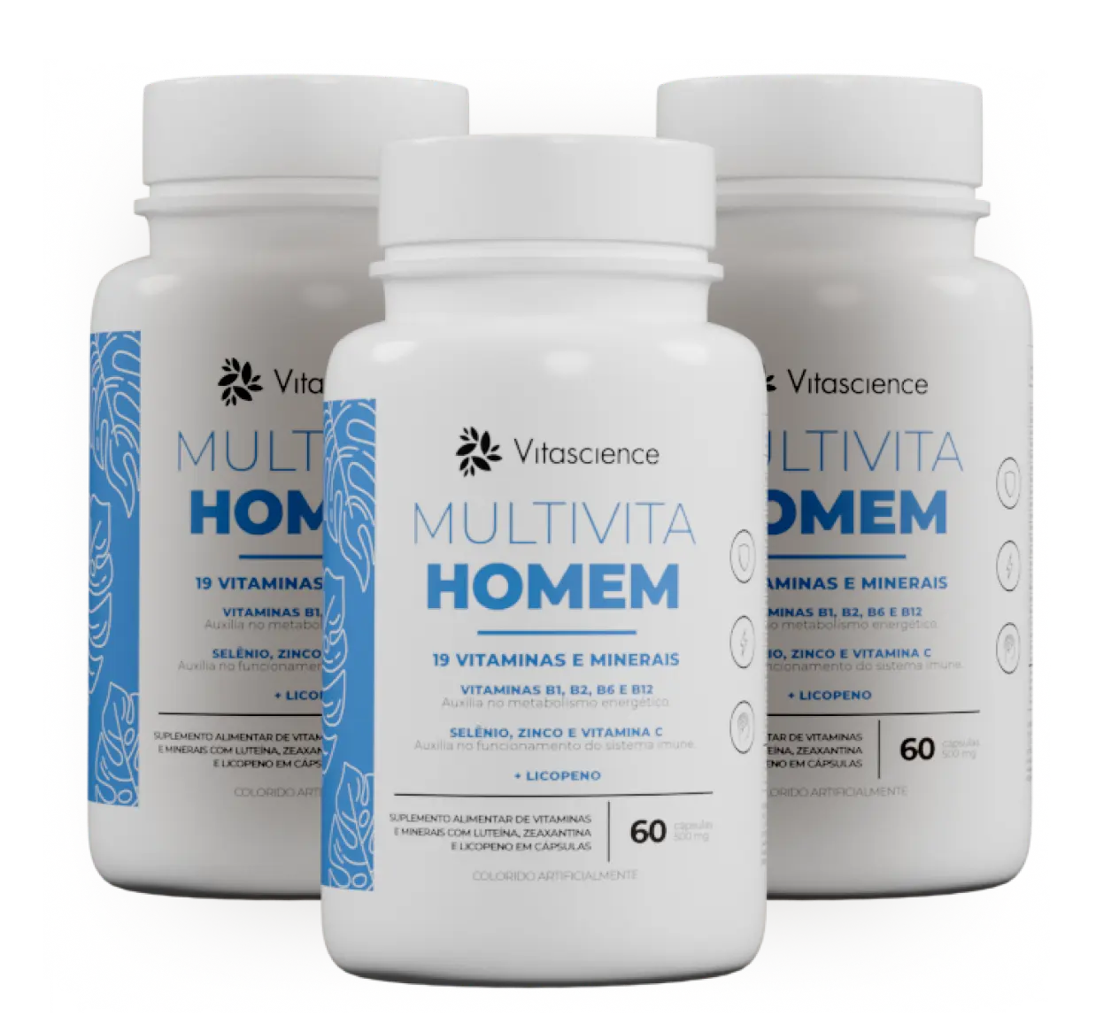 3 Potes Fórmula Multivita Homem