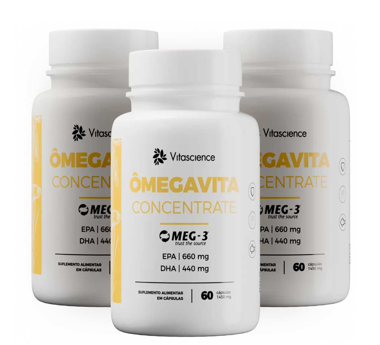 3 Potes Fórmula ÔmegaVita Concentrate