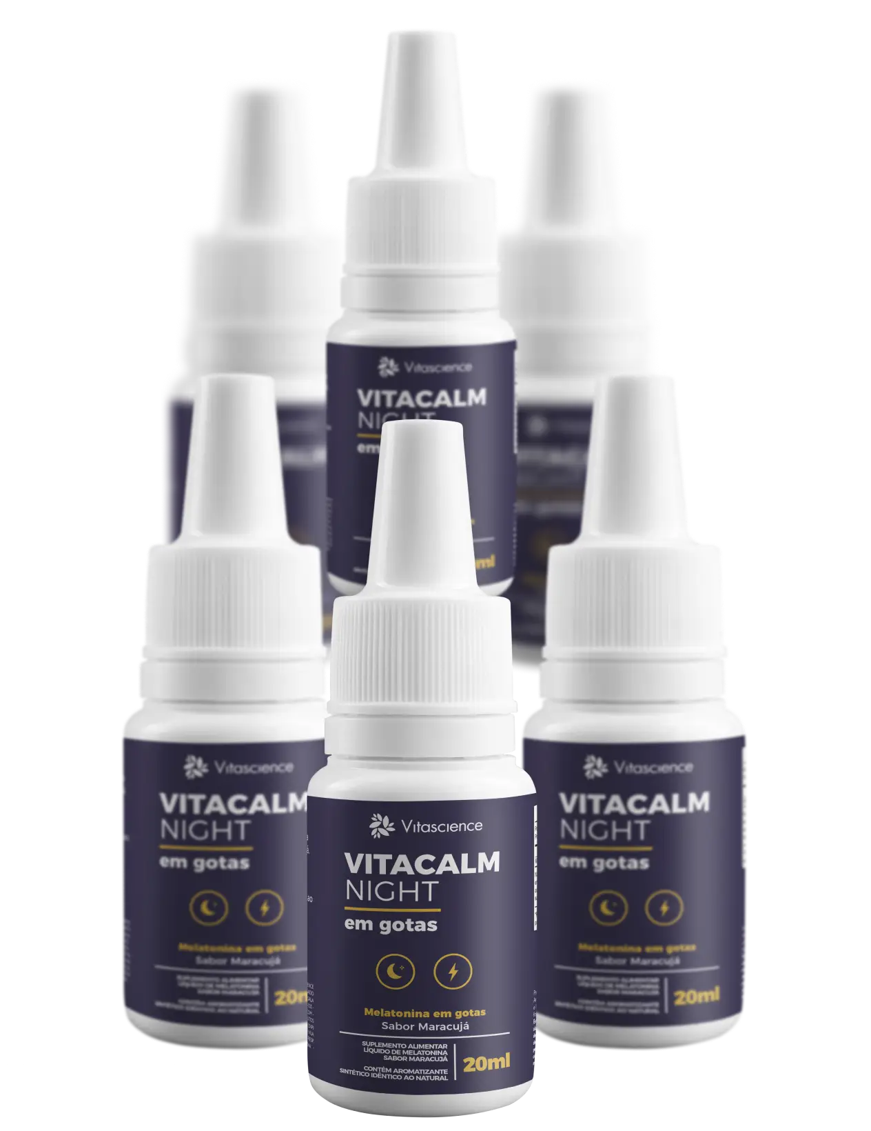 8 Potes Fórmula Vitacalm Night em Gotas
